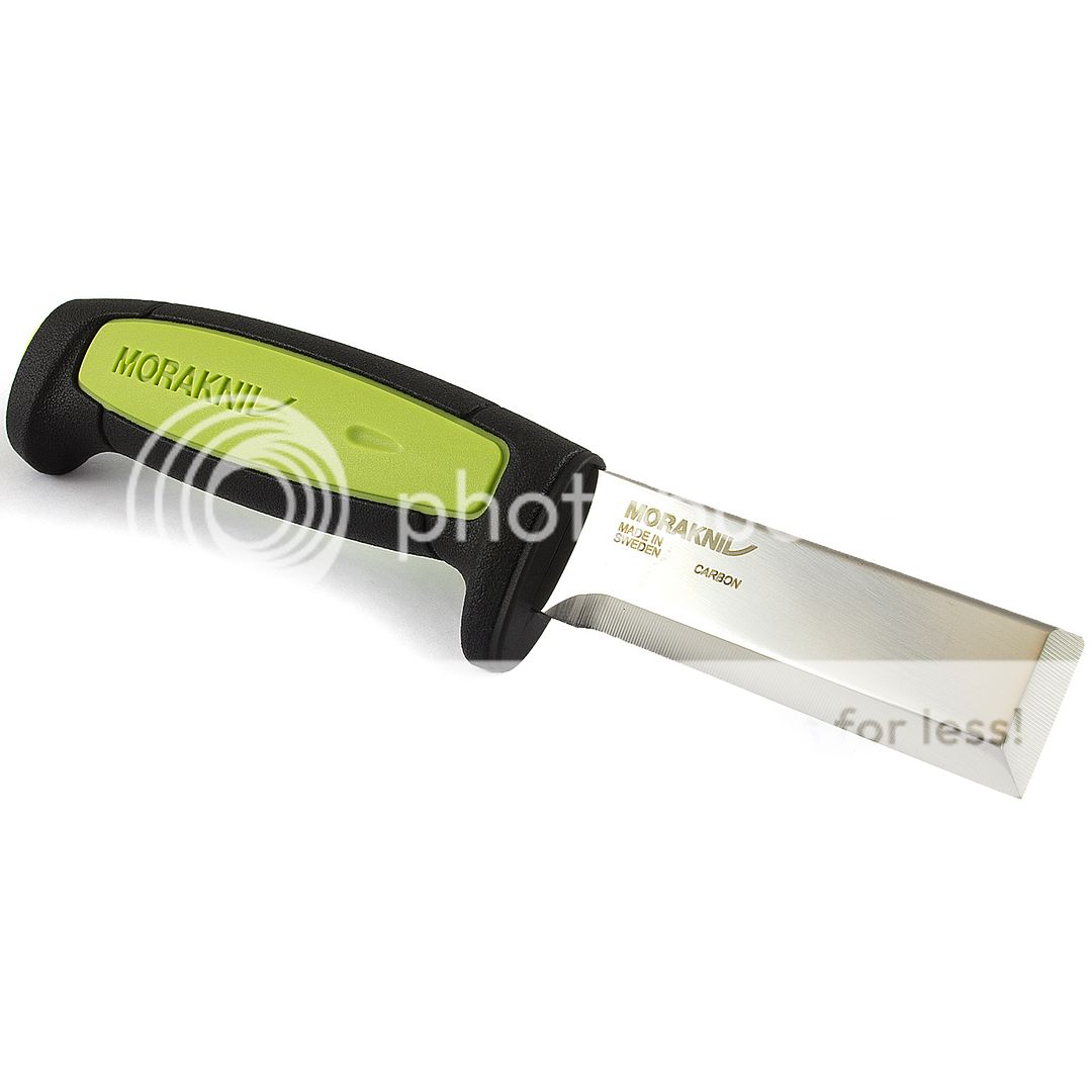 7.6" MORA MORAKNIV CARBON STEEL CHISEL KNIFE Razor Carpentry Sweden